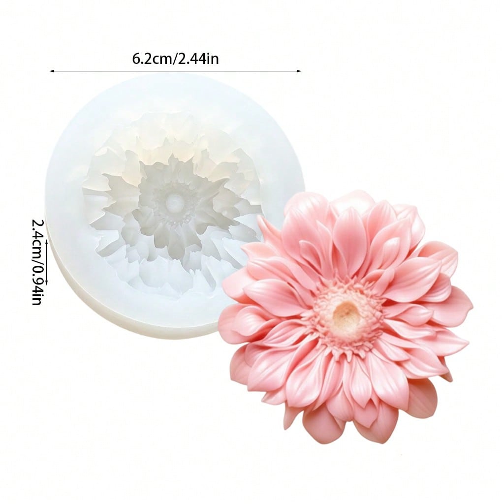 Candle Souvenir - Forma silikonowa 3D Gerbera do świec,